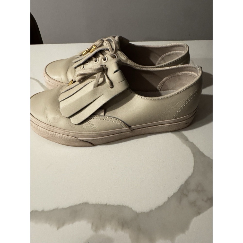 Vans Authentic Fringe DX Bone womens leather sneakers size‎ 6 - Picture 4 of 7